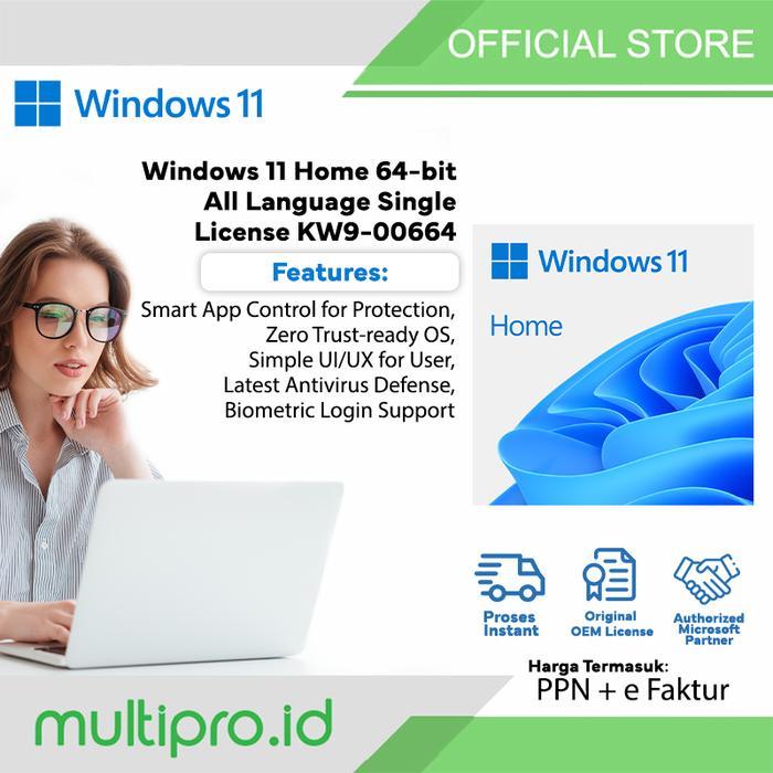 Windows 11 Home 64 Bit All Language Single License KW9-00664
