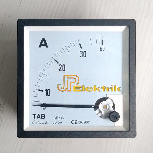 Ampere Meter 30/5A Ac 96X96 Mm Ampere Meter Analog Via Ct