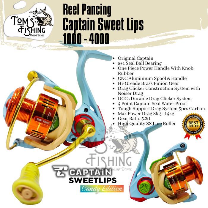 Reel Pancing Captain Sweetlips 1000 - 4000 Sw (5+1 Bearing) Candy Edition - Toms Fishing