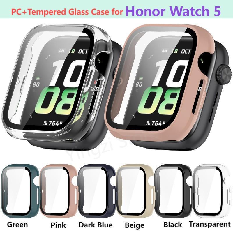 Pc+Tempered Case For Honor Watch 5 Smart Watch Strap Protect Cover Bumper Honor Watch5 Screen