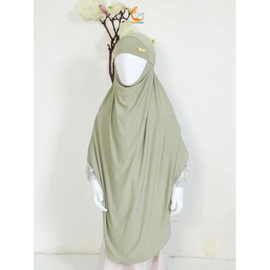 Halomam - Hijab Syar'I (Hijab Anak/Bayi 1-10 Tahun/Hijab Panjang Anak/Hijab Jersey/Hijab Syari Anak)