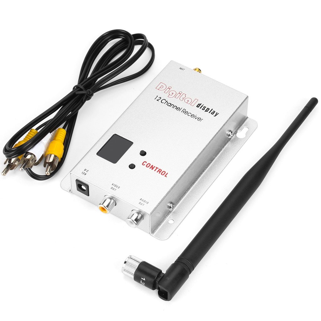 DISKON 2pcs Wireless Video 12 Channel Receiver 1.2Ghz 12CH AV Sender TV Audio For Long-range FPV Rac