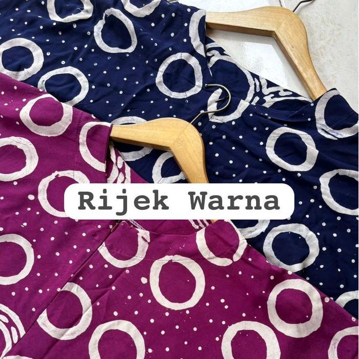 TERLARIS [RIJEK WARNA ] DASTER LOWO JUMBO LD : 145CM BATIK CAP BAHAN SAMITEX ORIE CAHAYA_BATIQUE