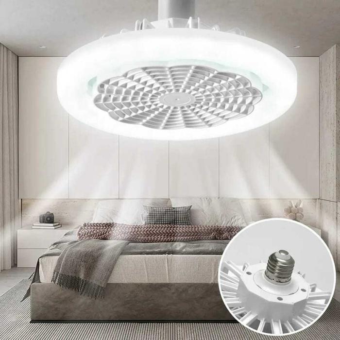 SEMNY LAMPU KIPAS ANGIN PLAFON + REMOT / LAMPU KIPAS PLAFON LED SMART FAN LIGHT 30W HIAS REMOTE