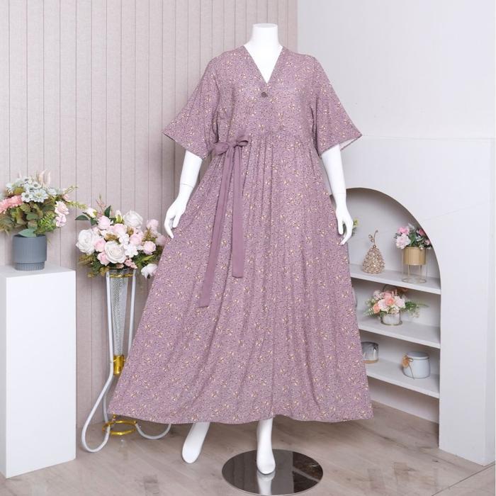 Zoraya Ayla Long Dress Daster Andin Rayon Premium Remaja Bumil Busui Terbaru Baju Tidur Wanita