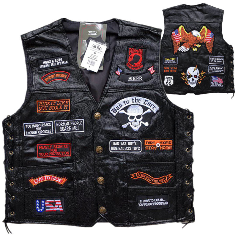 Motorcycle Jacket Man Vintage Genuine Leather Cafe Racer Motorcycle Vest Clothing R Motor Jacket