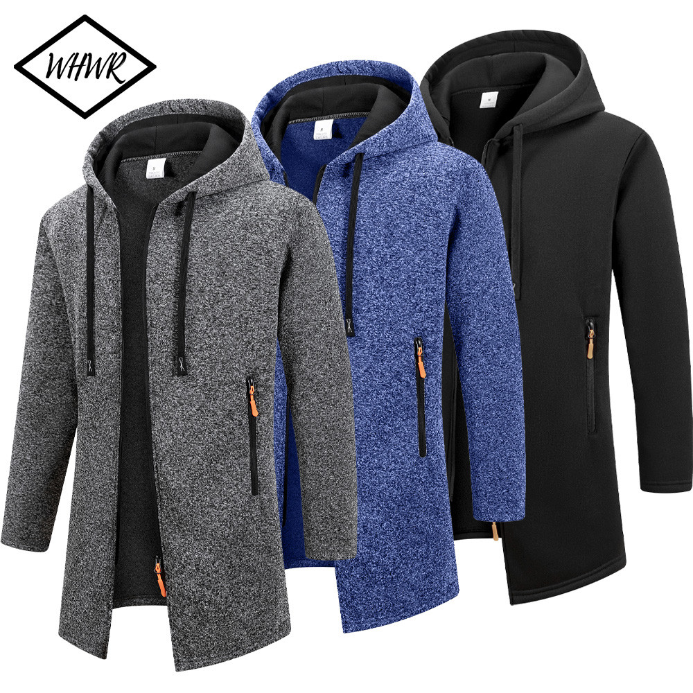 Men'S Hoodies Jacket Long Sleeve Sweatshirts Zipper Hooded Jacket Mens Oversize Winter Top Jacket