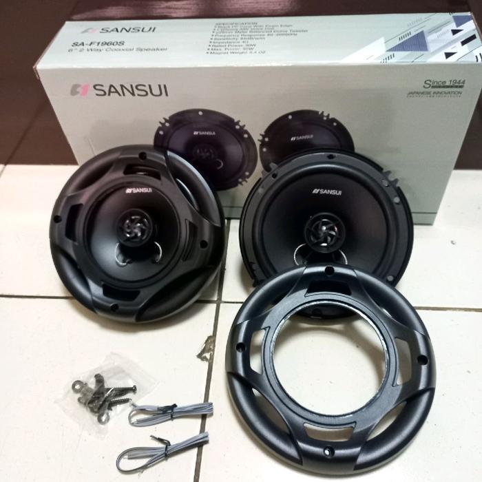 Speaker Pintu Mobil Speaker Coaxial 6 Inch Sansui Sa-F1960S Redy Stok