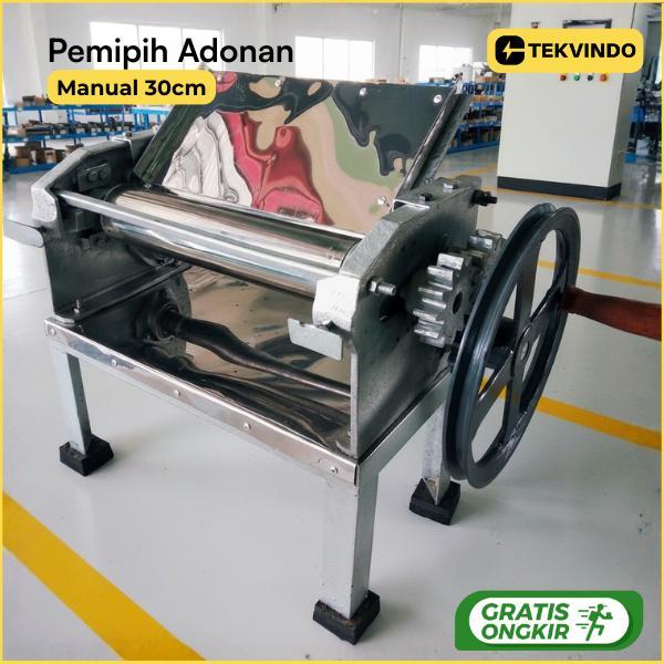 Mesin Pemipih Adonan Roti & Kue Serbaguna 30cm Alat Penipis Adonan Manual untuk Produksi Bakery &
