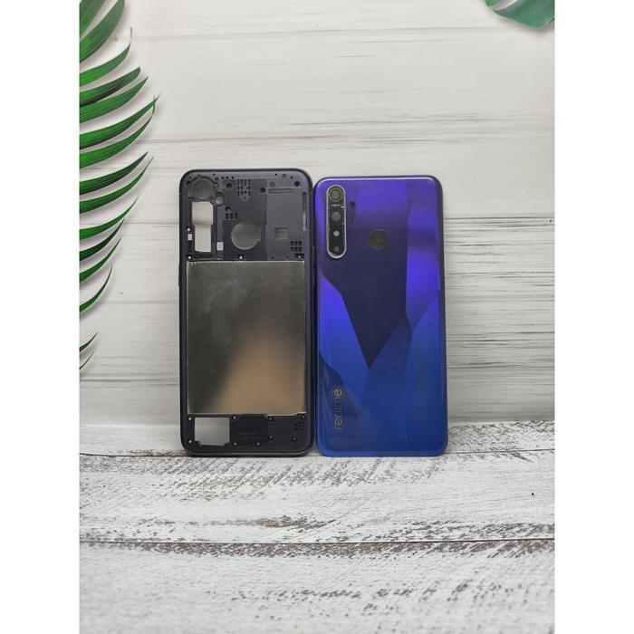KESING HOUSING CASING REALME 5 PRO BACKDOOR + BAZEL