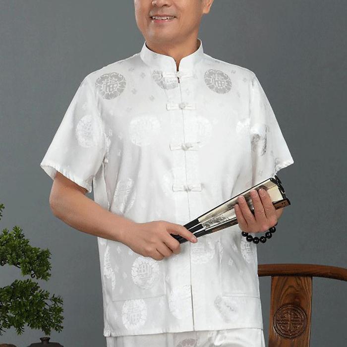 Atasan Cheongsam Pria Lengan Pendek