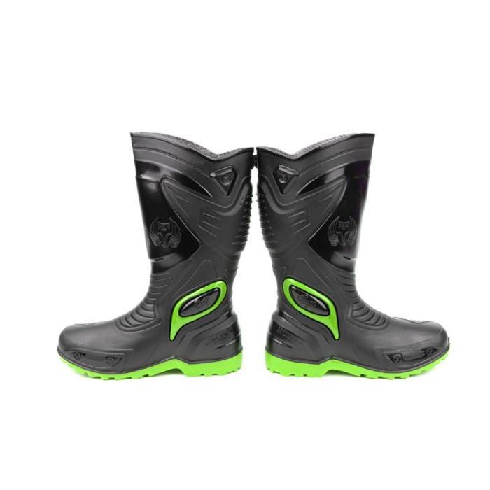 (COD) Sepatu Boots Tinggi HUNTER GP 1 BLACK/GREEN Shoes Karet Pria