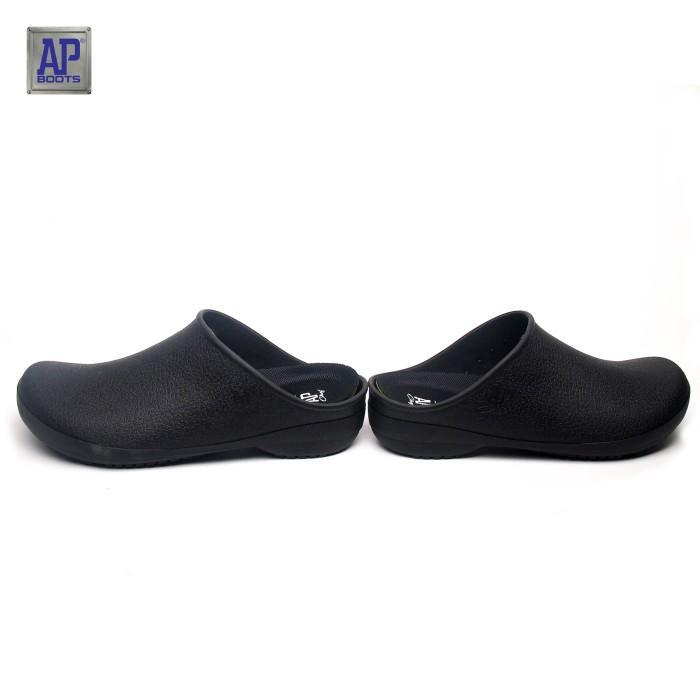 (COD) AP Boots AP Chef Hitam - Sepatu Slip On Dapur Shoes Karet