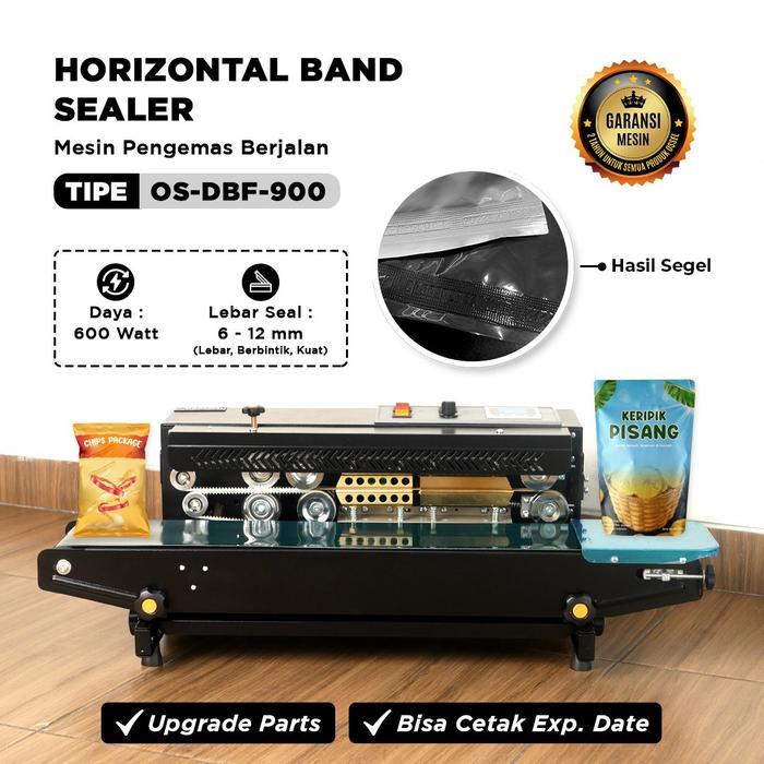 OSSEL Horizontal Continuous Band Sealer Press Plastik Model Jalan Konveyor OS-DBF900 OSSEL