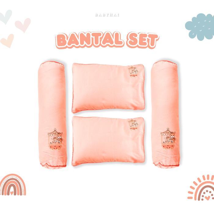  BABY HAI Bantal Set Bayi - Katun - Bikin Tidur sibaby nyenyak