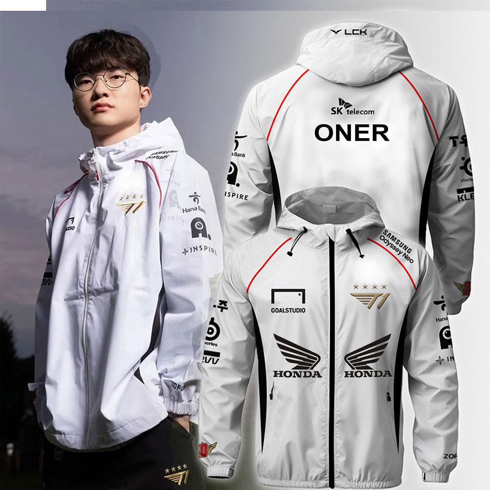 New T1 Honda Logo Team Uniform Jacket, League Of Legends World Championship Jersey Jacket, LOL Game