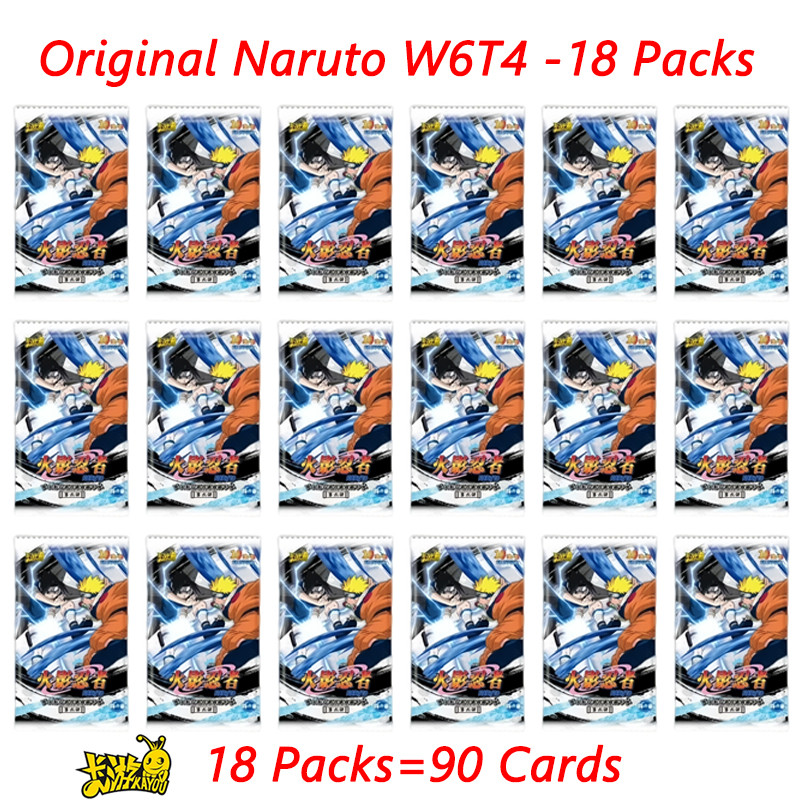 KAYOU Genuine Naruto Card 18 Packs T4W6 Uzumaki Sasuke Rare SE BP PU MR Ninja World Anime Collection
