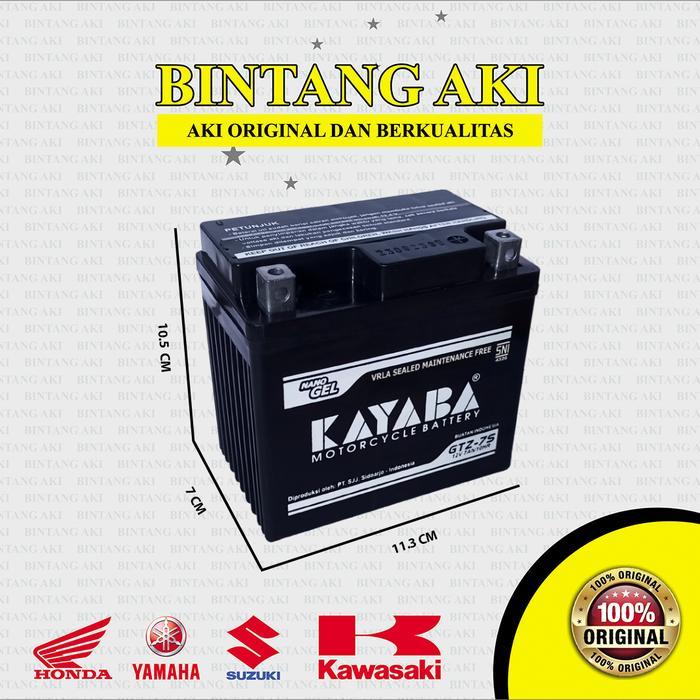 Sedia Aki Motor Vario 150 KAYABA GTZ7S Accu Kering Aksesoris Kendaraan