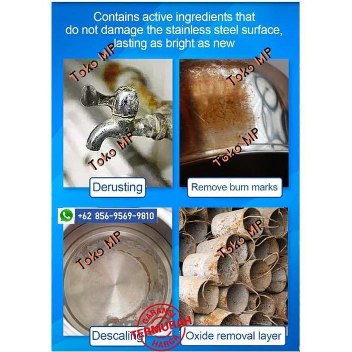 STAINLESS STEEL METAL RUST REMOVER CLEANING DETERGENT BRIGHT RUST