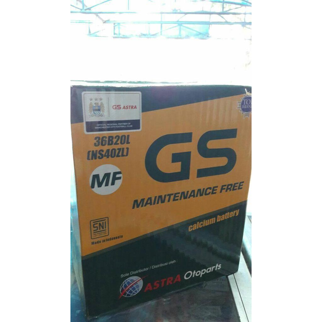 Aki Kering Gs Astra Ns 40Zl Maintenance Free Accu Gs Astra Original