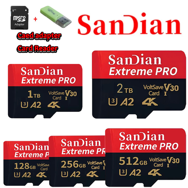 Original 256GB High-Speed Micro sd cards (Class 10) 1TB Memory Cards and 2TB Micro SD (TF) Flash