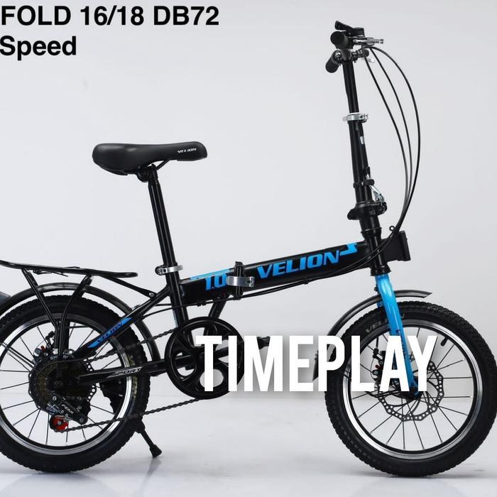 Sepeda Lipat Anak Dewasa 16 18 Inch Velion 7 speed Disc brake