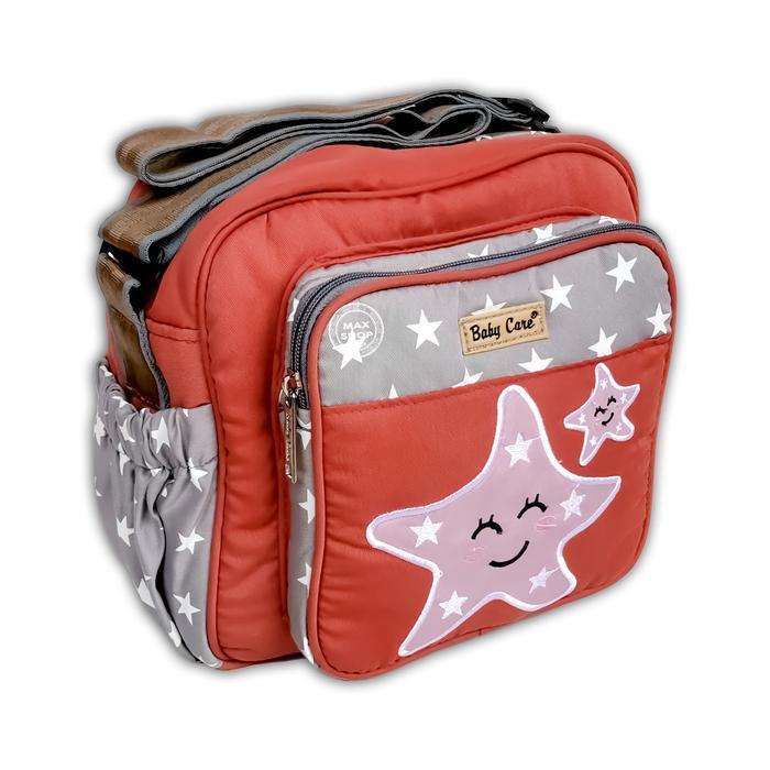 Baby Care Tas Bayi Bintang Series Diaper Bag Kado Lahiran Bayi Abu Merah Terbaik