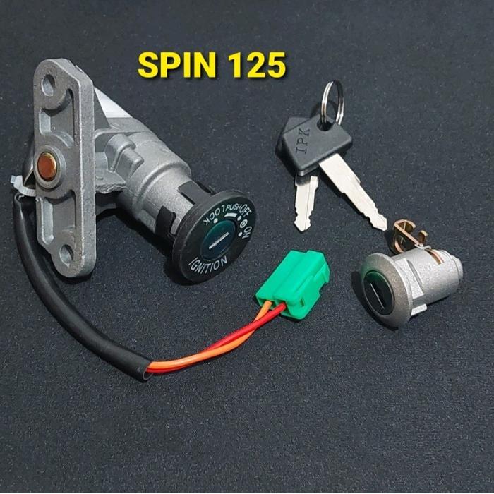 KUNCI KONTAK SET PLUS JOK SUZUKI SPIN 125 SMASH LAMA NEX KARBU KOMPLIT (SPAREPART SEPEDA MOTOR)