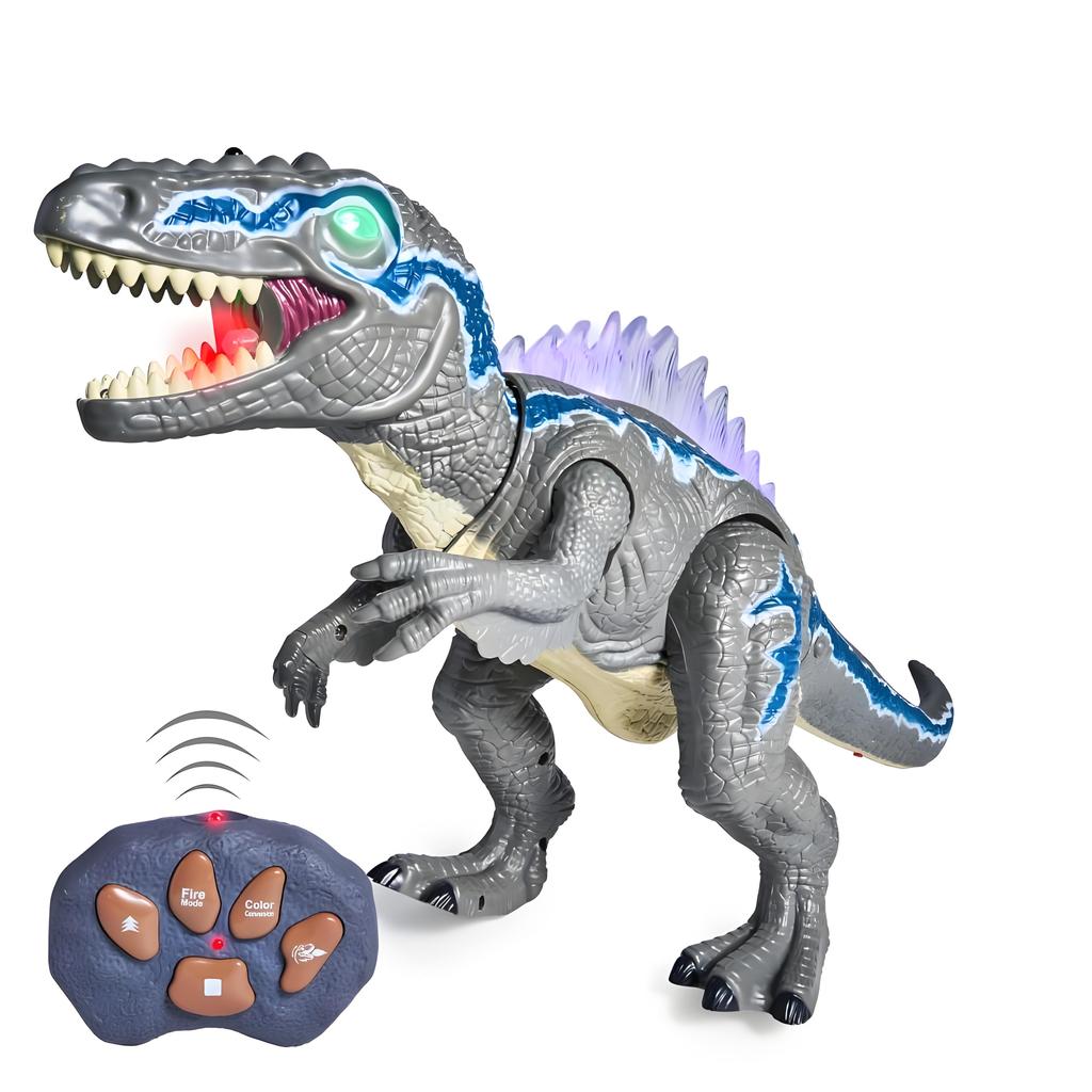 STEAM Life Remote Control Dinosaurs for Kids 3+, LED Light Up Dinosaurs, Velociraptor Robot Toy