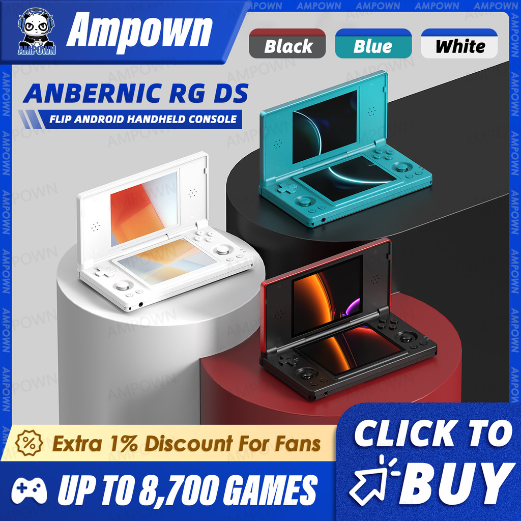 Rg Ds Handheld Game Console 4 Dual I Touchscreen Rk3568 Processor Android14 Hall Effect Magnetic