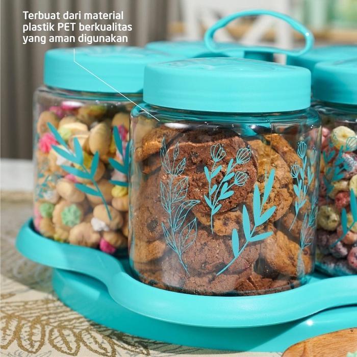 TOPLES PLASTIK KUE KERING LEBARAN BENING CANTIK UNIK ANGIE CANISTER