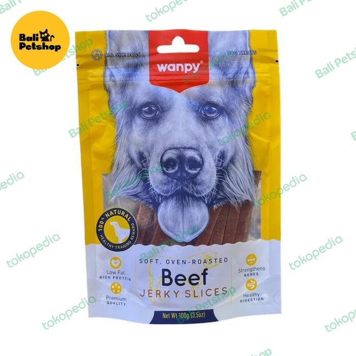 Wanpy Beef Jerly Slices - Snack Anjing Varian Beef Sapi
