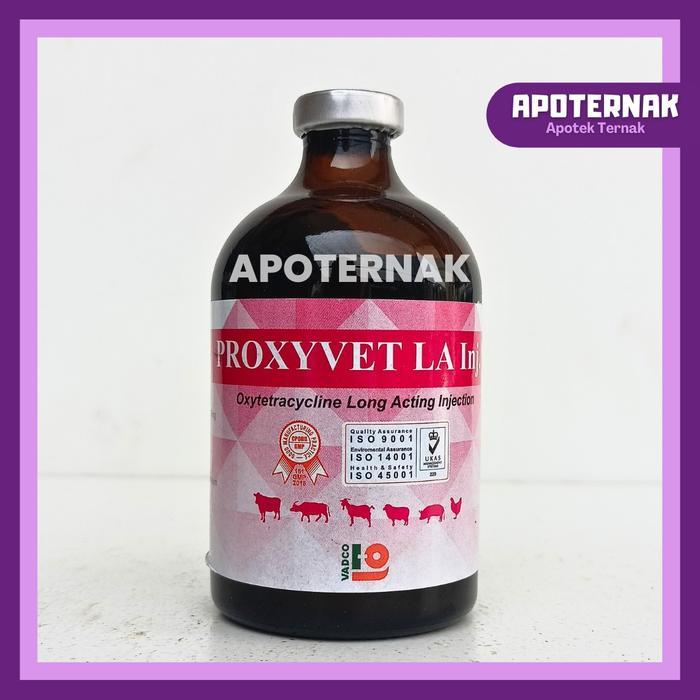 PROXYVET LA INJ 100 ML ANTIBIOTIK SPEKTRUM LUAS HEWAN LONG ACTING MIRIP VET OXY LA