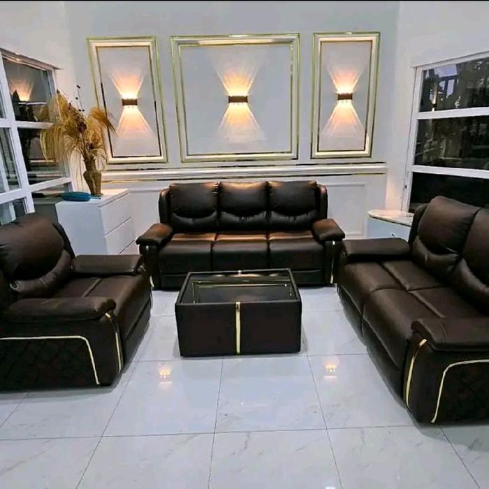 Sofa dakron 321 sofa gembul sofa gemoy kursi tamu mewah furniture rangka kayu pinus bahan kulit sint