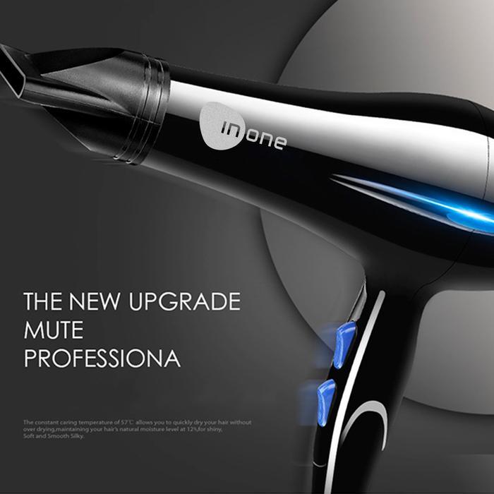 (Cod) Terviral Inone Hairdryer Rambut Warna Ungu Lilac Ion Blueray 850W Pengering Rambut Termurah