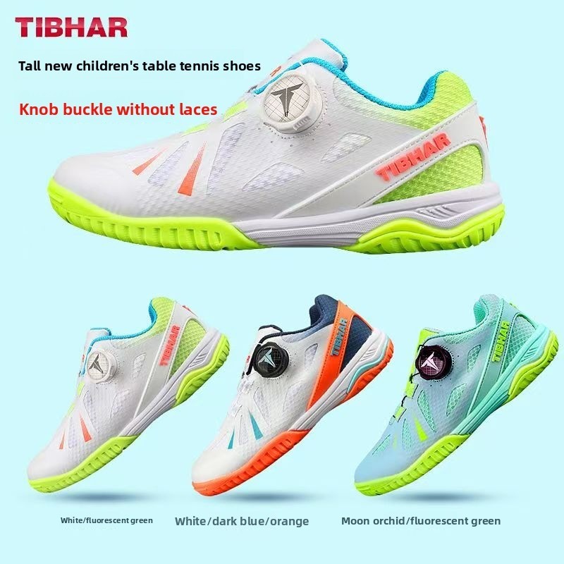Tibhar Table Tennis Shoes, Men'S And Women'S Non Slip Sports Shoes, Children'S Shoes, Button Style,
