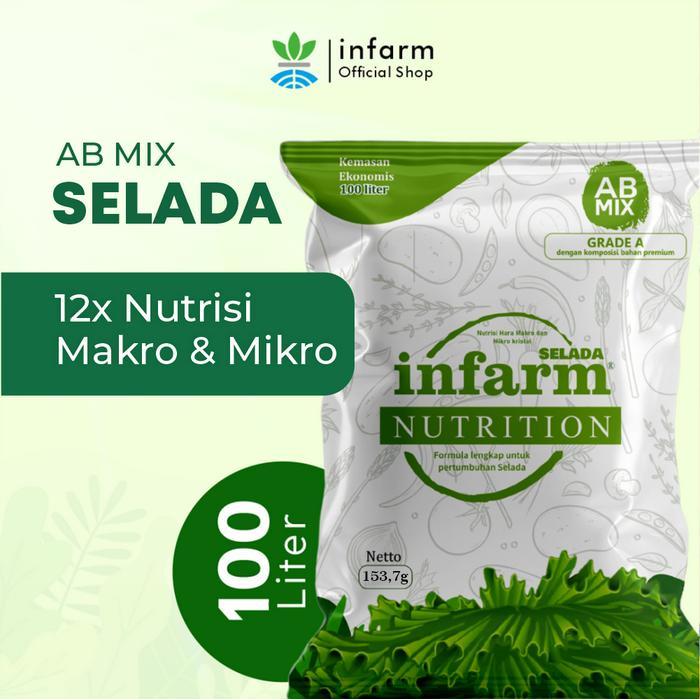 INFARM - Pupuk AB Mix Hidroponik Selada Pupuk Hidroponik Konvensional Selada INFARM 12 Nutrisi Makro