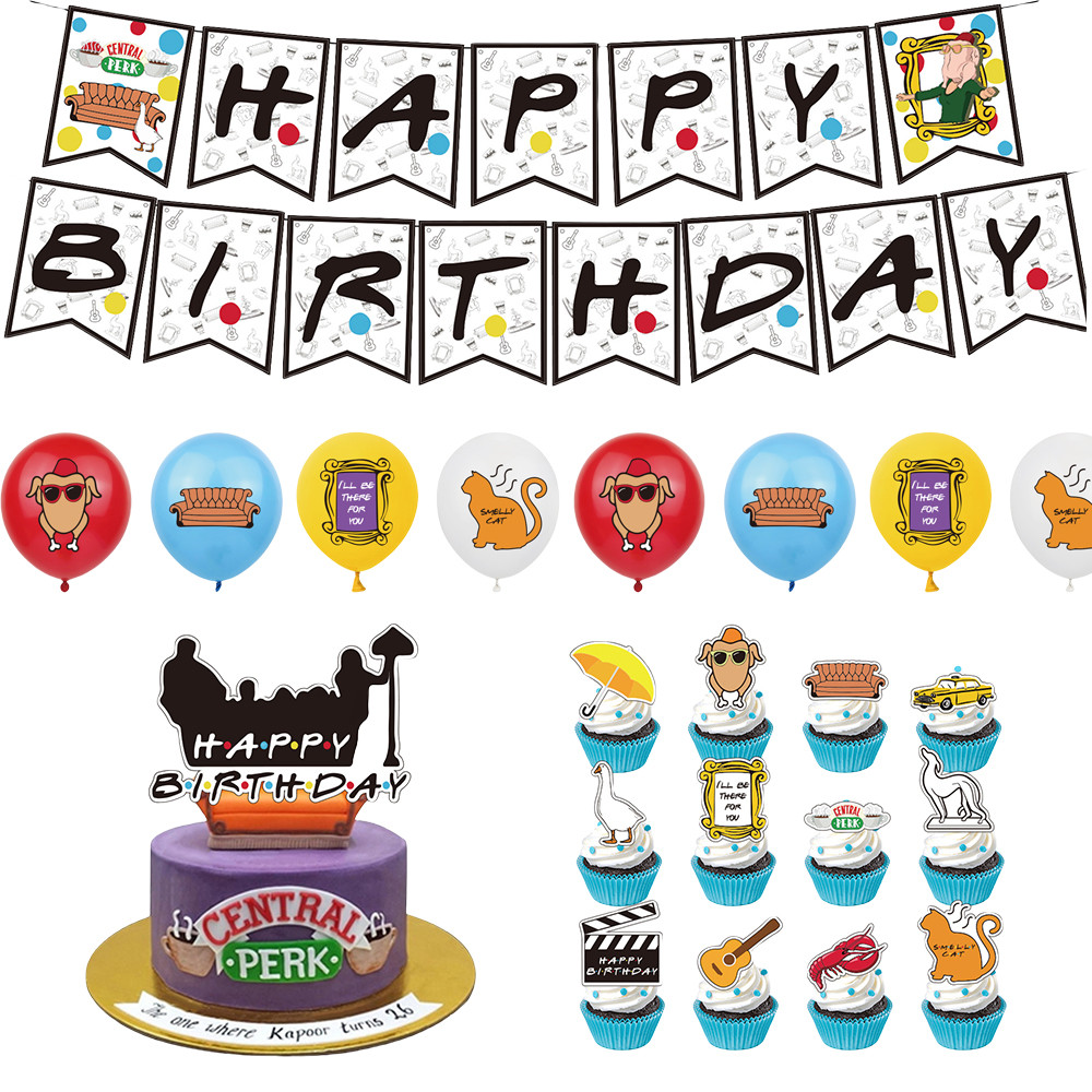 New Friends Tv Show Birthday Party Decoration Friends Party Supplies Birthday Balloons Friends Cake