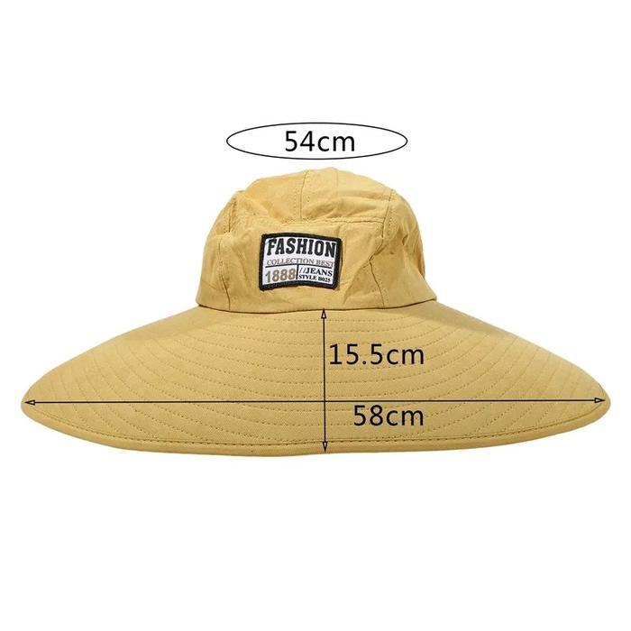 Topi wanita lebar depan gulung praktis anti UV / Topi wanita out door musim panas