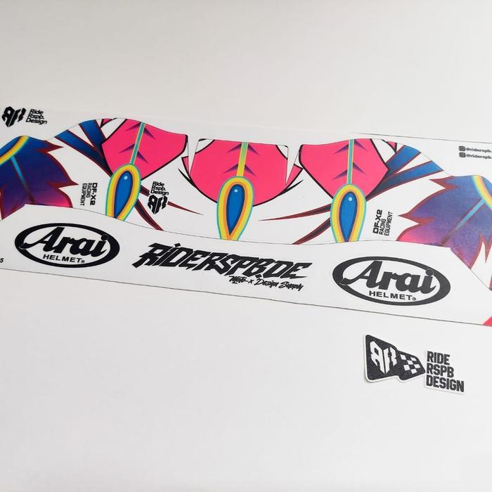 SIAPKIRIM STICKER DECAL SPOILER ARAI RR5 - RUSSEL WHITE READY STOCK