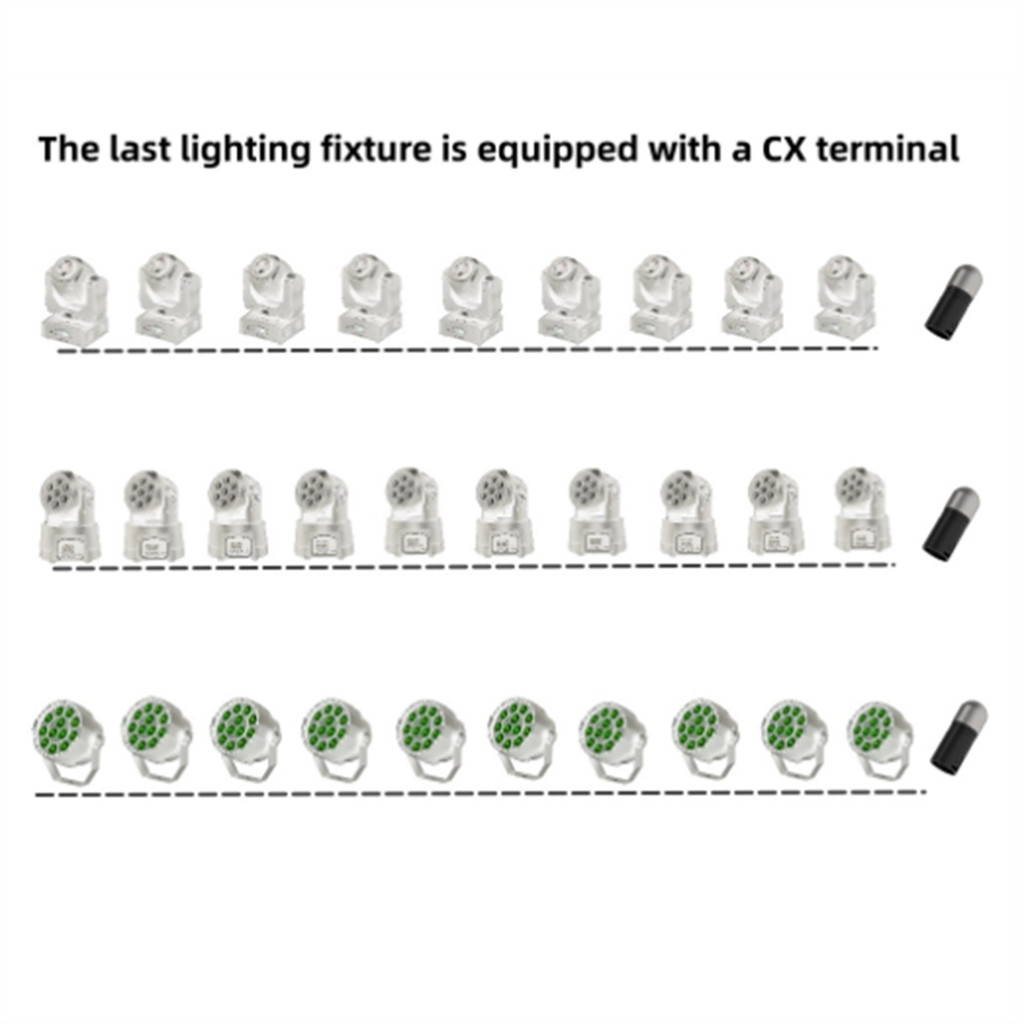 4 Pcs DMX512 Terminator 120 Ohm XLR 3 Pin for DMX512stage Lights,Moving Head Light,Par Lights