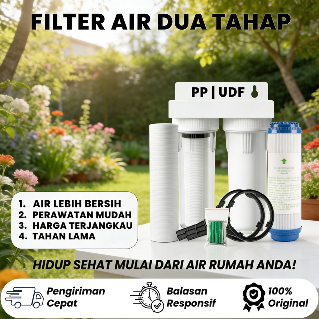 Paket Filter Air 2 Tahap PPF UDF / Filter Air Sumur / Filter Air Berpasir / Keruh