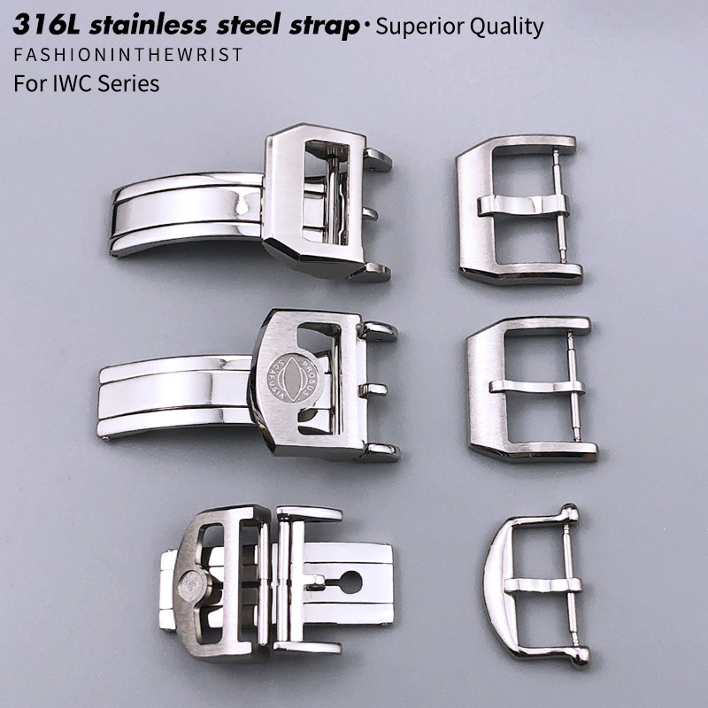 18Mm Stainless Steel Deployment Buckle For Iwc Mark Le Petit Prince Big Pilot Spitfire Timezon