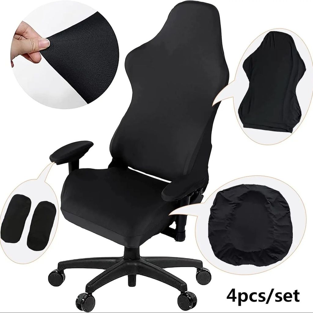 Gaming Chair Cover-Gaming Chair Seat Cover 4Pc/Set Gaming Chair Stretchable With Armrest /Chair Back