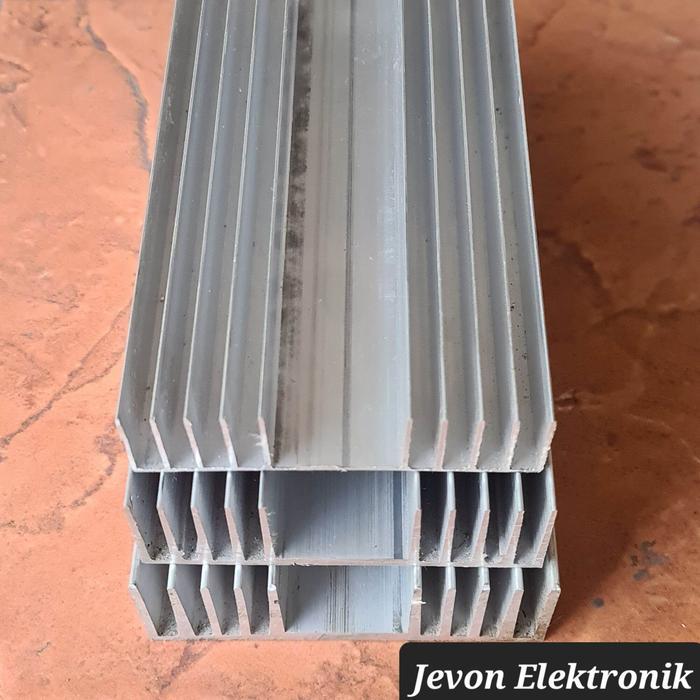 Pendingin Heatsink 20 cm 5 10 Sirip Tipis Tebal 2 4 6 mm HS Lubang Polos IC Transistor Sanken 20cm