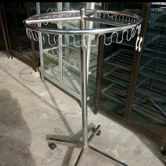Starindo Jemuran Bulat Besi Chrome Jemuran Gantung Jemuran Gamis Tbk