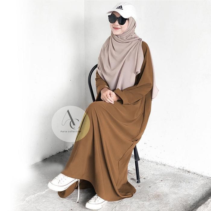 (Bisa COD) Gamis Kekinian Abaya wanita Remaja maxi Dewasa Turki Bahan Wolfis Premium elegan Ukuran S