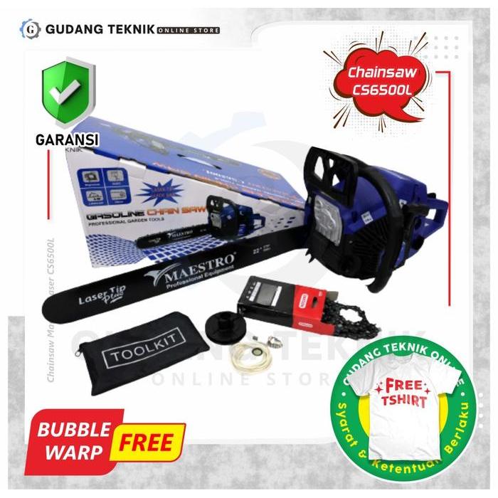 Chainsaw Maestro CS6500L / Mesin Gergaji Kayu Chainsaw Maestro Laser Tip CS 6500 L