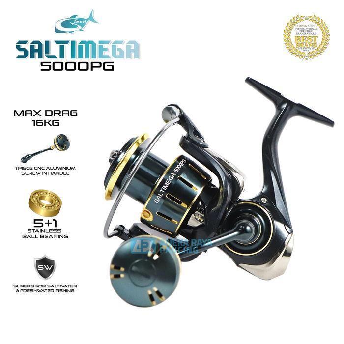 Reel Spining G-Tech Saltimega 300-8000 2025 Fresh Water & Saltwater Original Aneka Raya Pancing