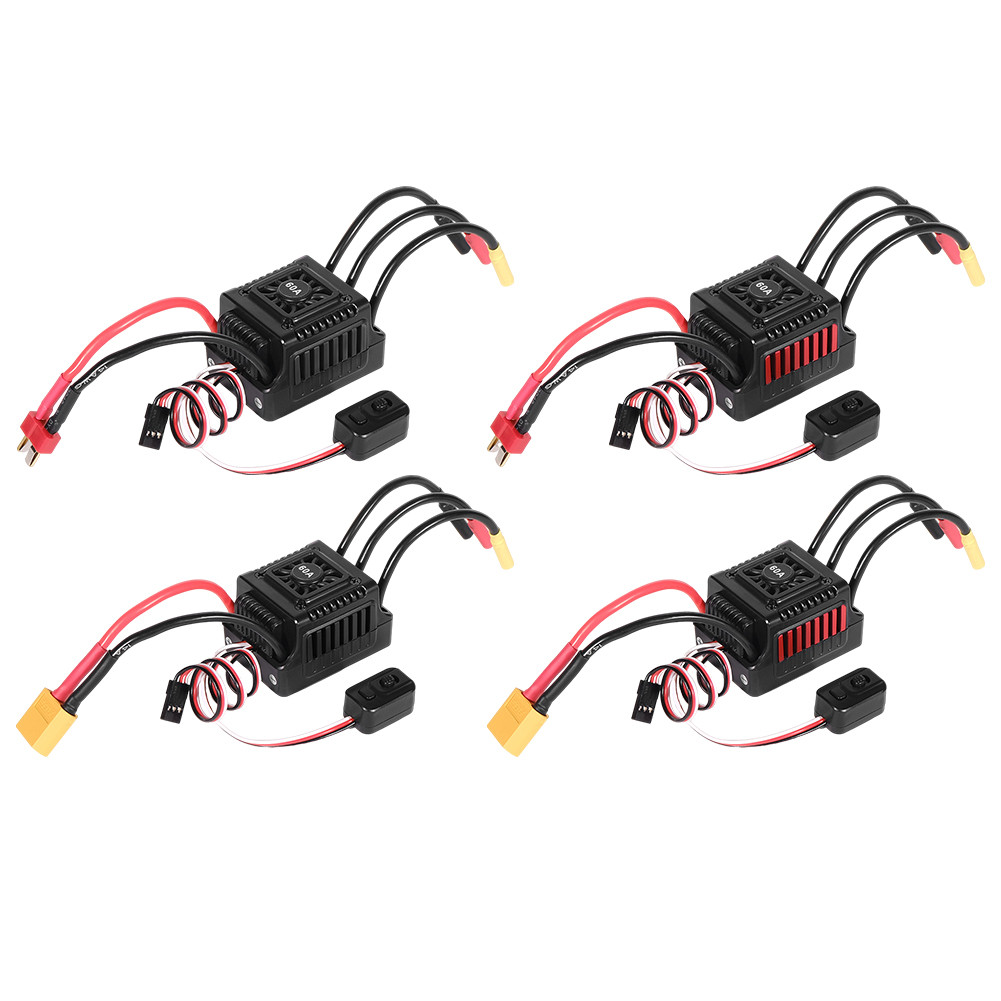 60A Brushless ESC Electric Speed Controller Waterproof 2-3S Brushless Motor ESC RC Upgrade Tools for